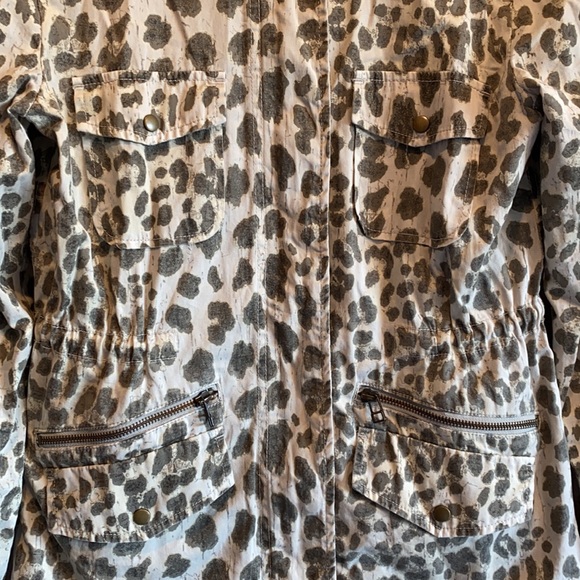 Lily Aldridge Velvet Aziya leopard army jacket S - Picture 5 of 12